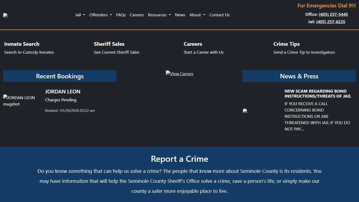 Seminole Sheriff Office Oklahoma